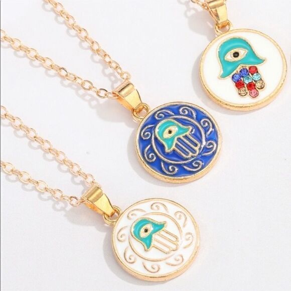 COPY - Necklace Hamsa RhinestoneΒ Zinc Alloy Acrylic Cute Versatileβplus Ipsy neβ¦ - Picture 8 of 10